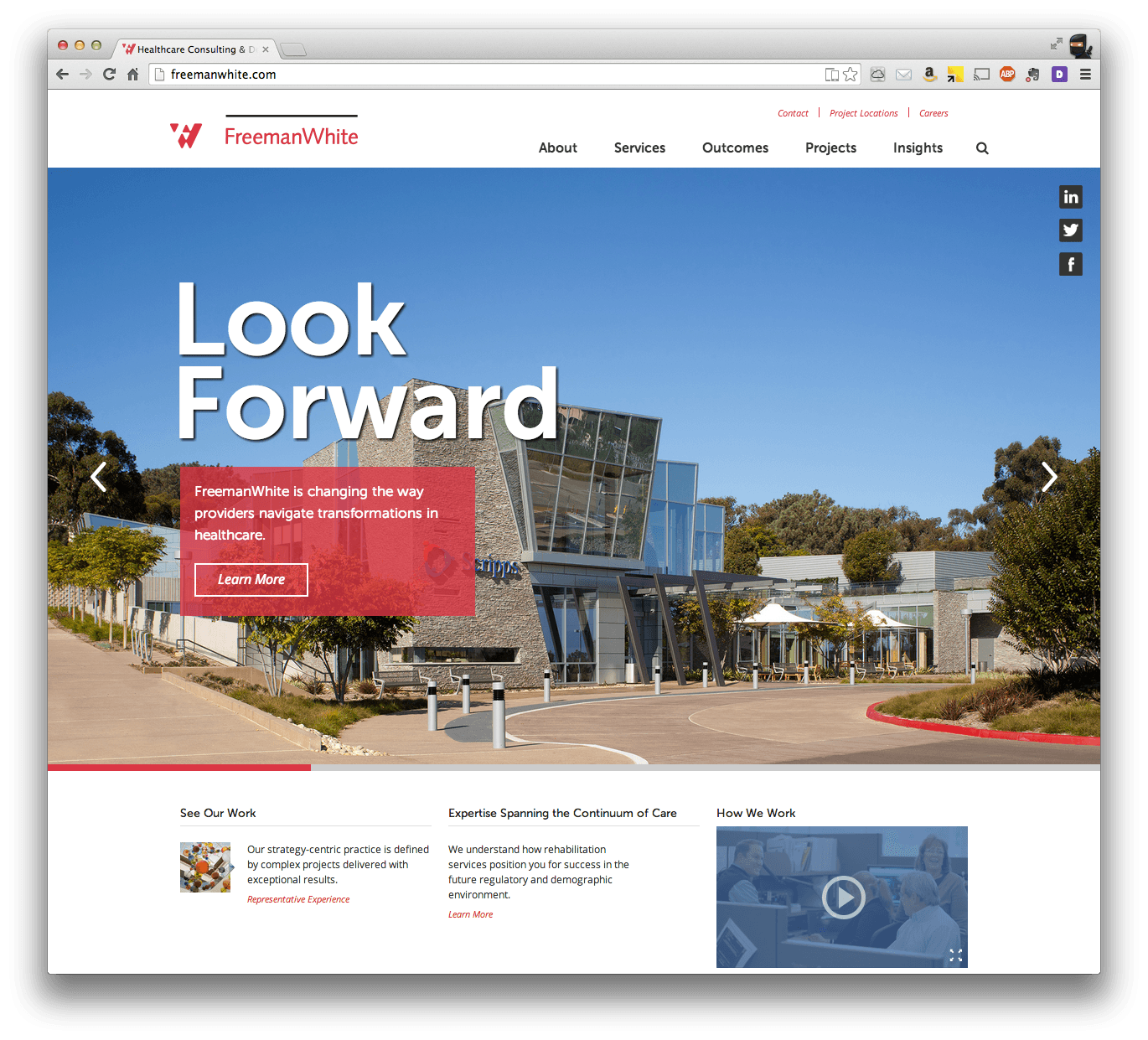Responsive AEC website design