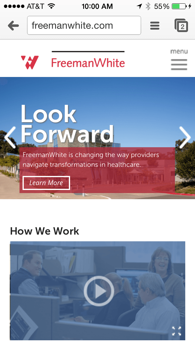 Mobile AEC website design